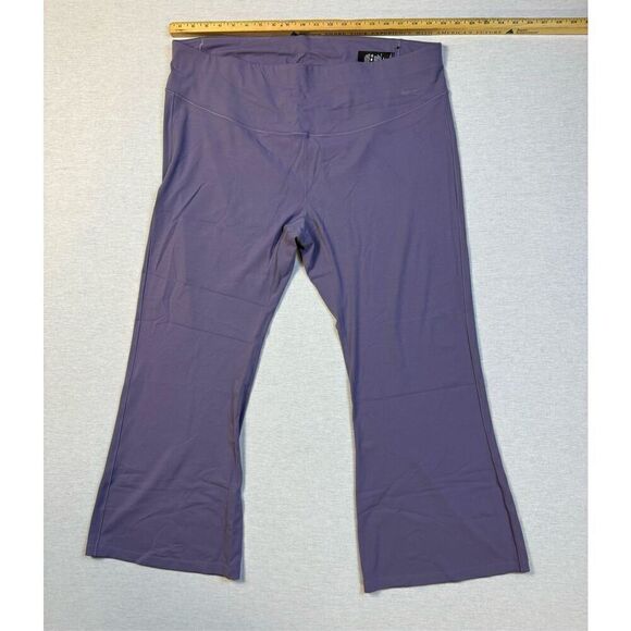 Nike Zenvy Women's High-Waisted Flared Leggings Purple Sz 3XL